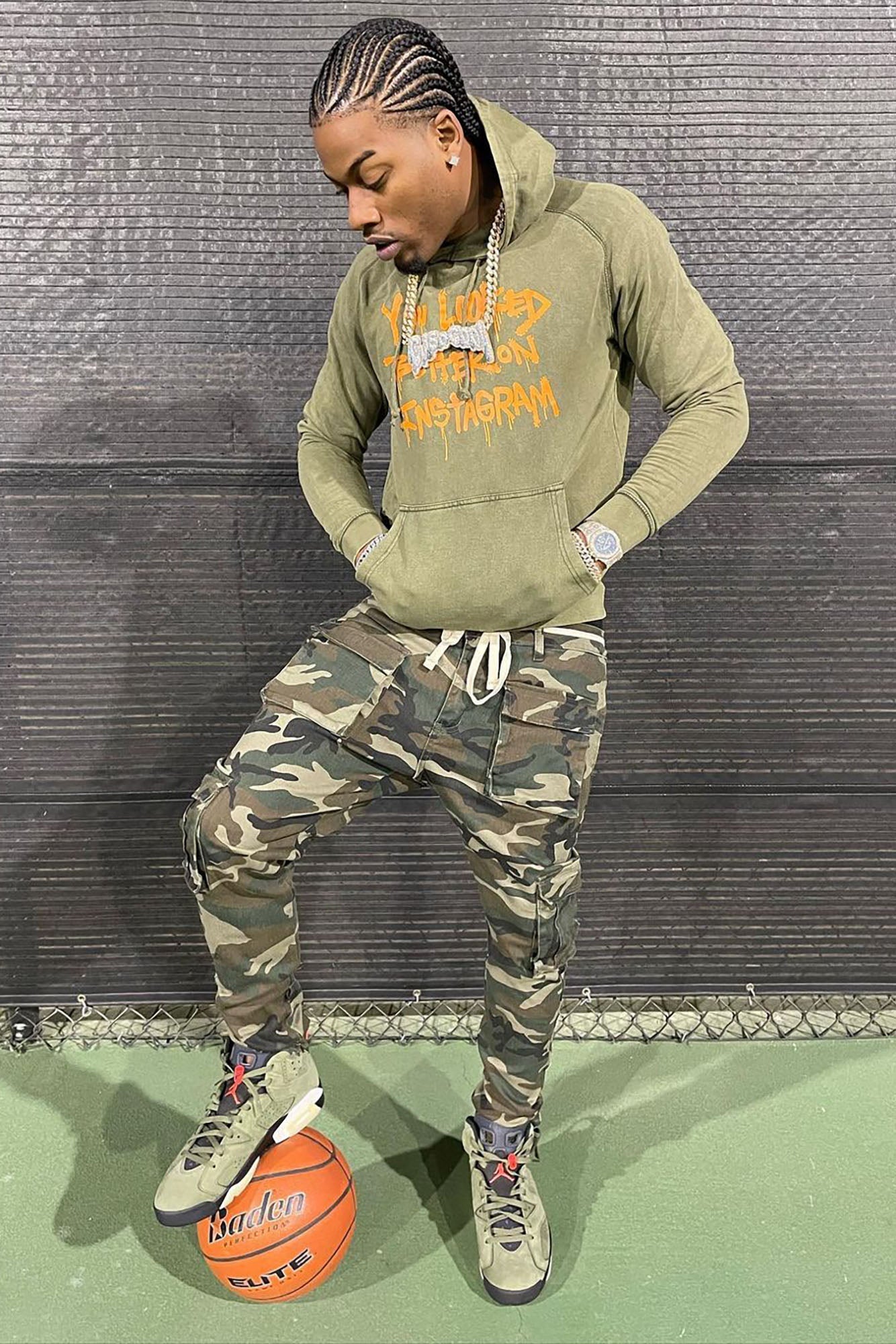 Hunter Slim Cargo Pants - Camouflage