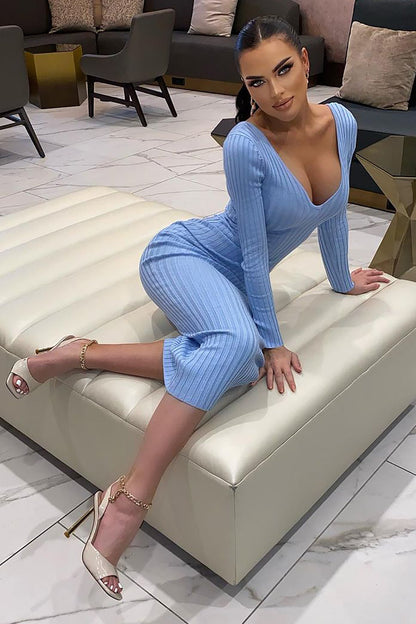 Kallan Knit Dress - Blue