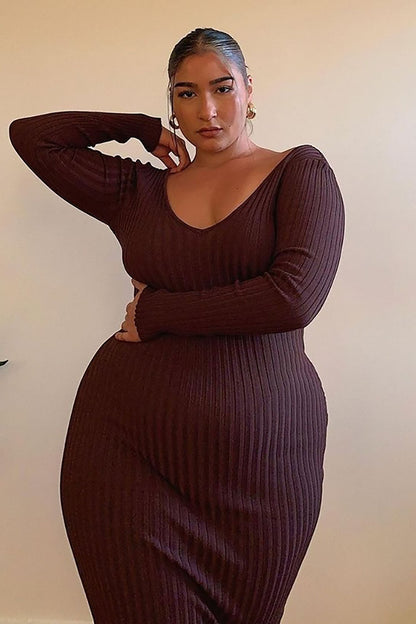 Kallan Knit Dress - Brown