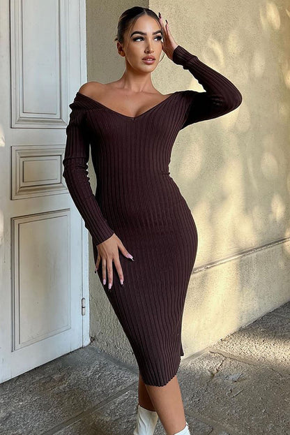 Kallan Knit Dress - Brown