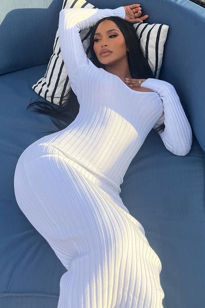 Kallan Knit Dress - White