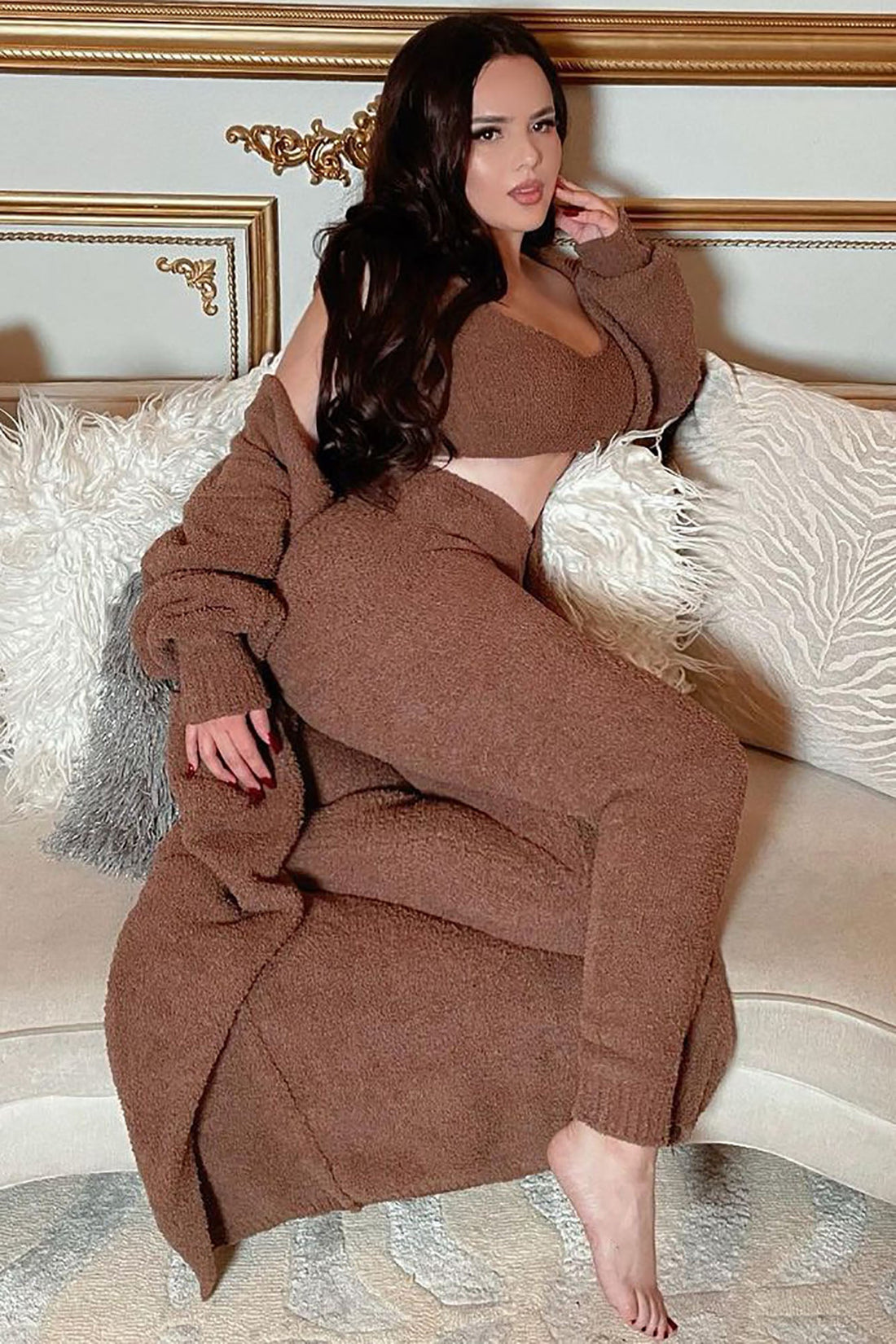 Living In It 3 Piece Legging Set - Mocha