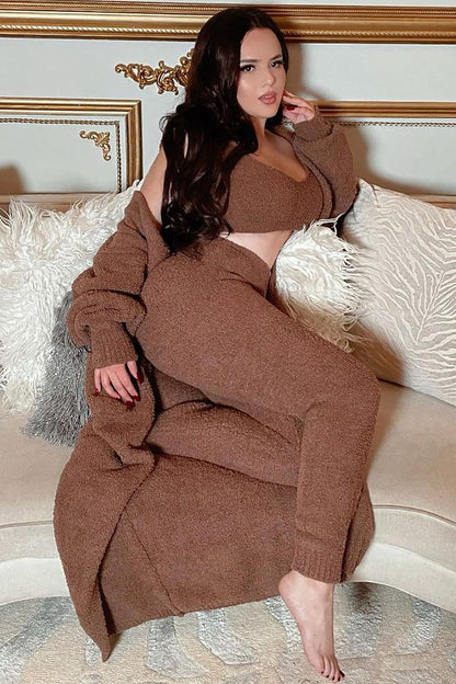 Living In It 3 Piece Legging Set - Mocha