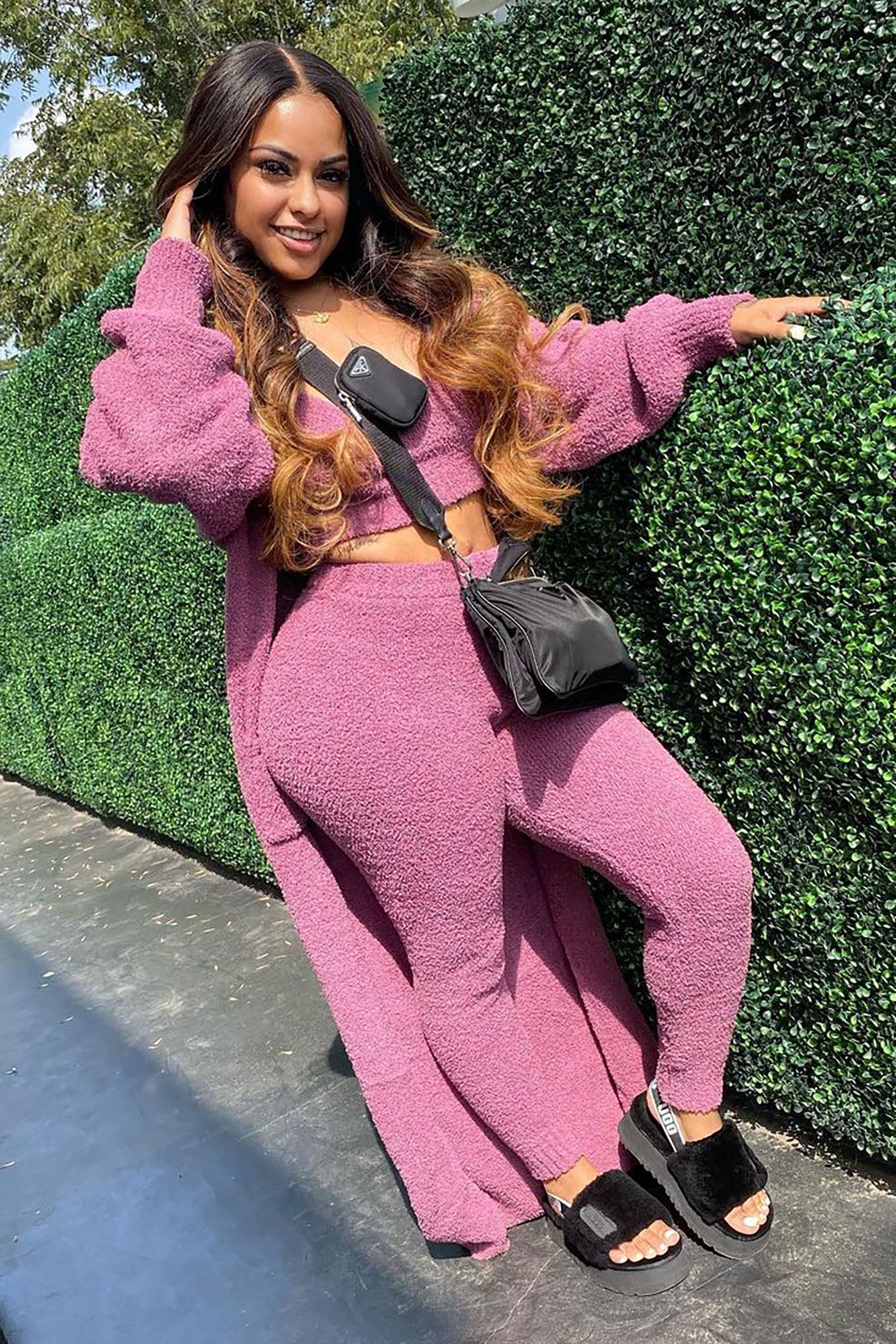 Living In It 3 Piece Legging Set - Plum