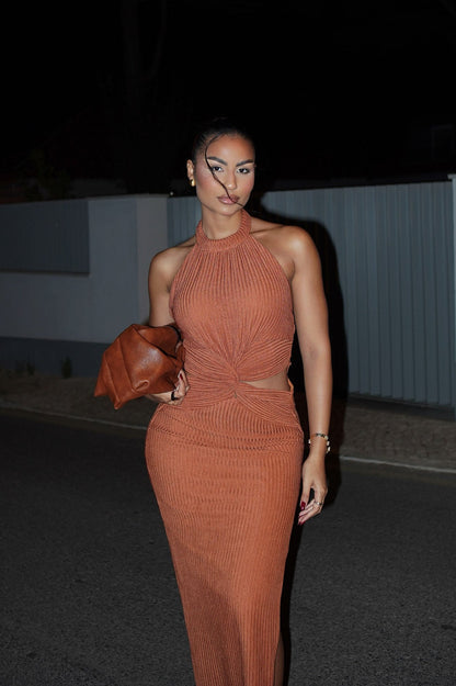 Mind Me Maxi Dress - Rust