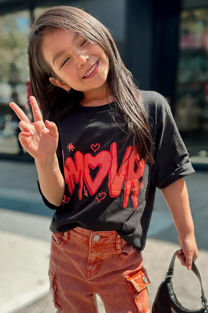 Mini Amour Short Sleeve Tee - Black
