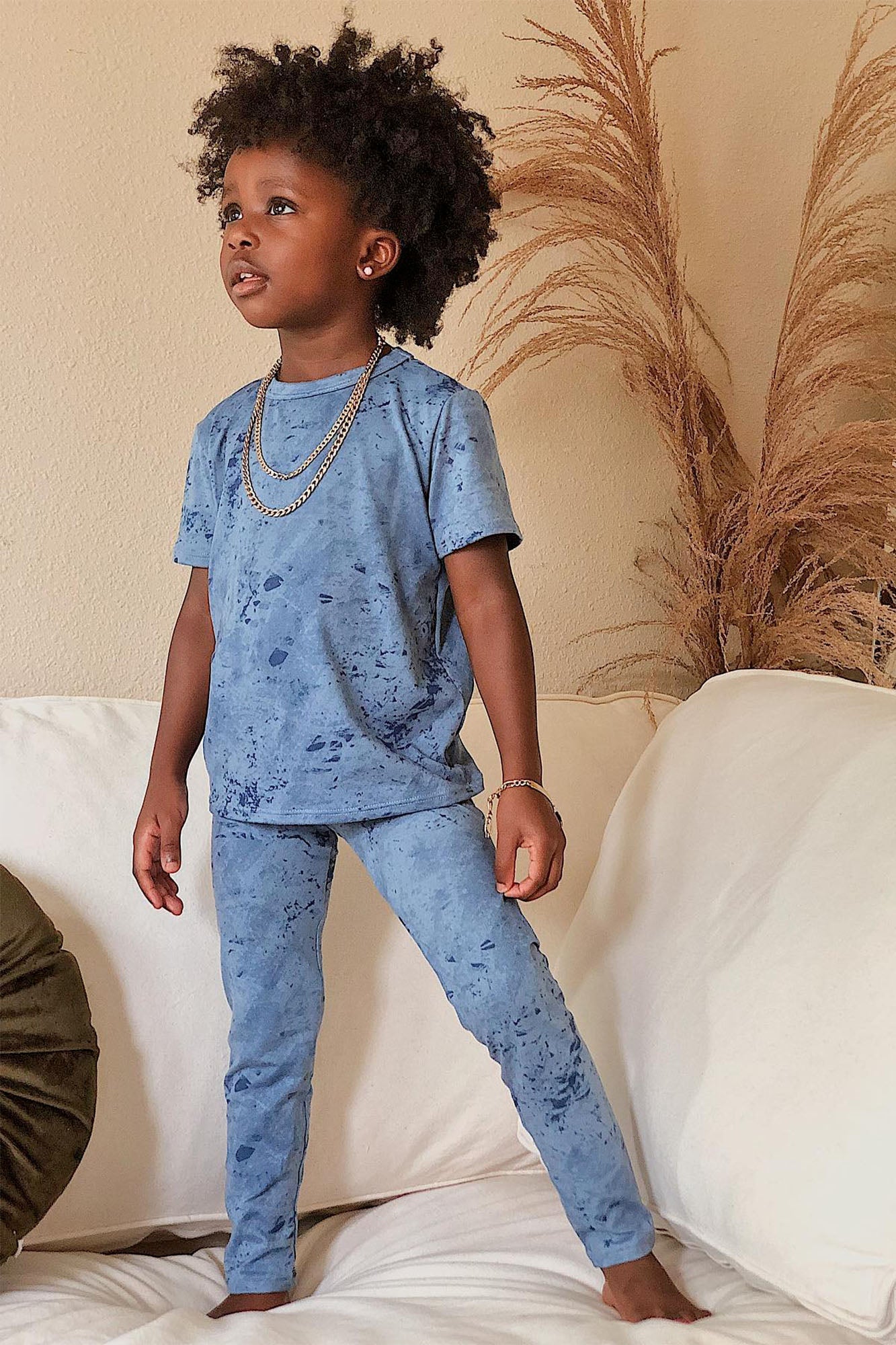 Mini Chelsea Legging Set - Blue