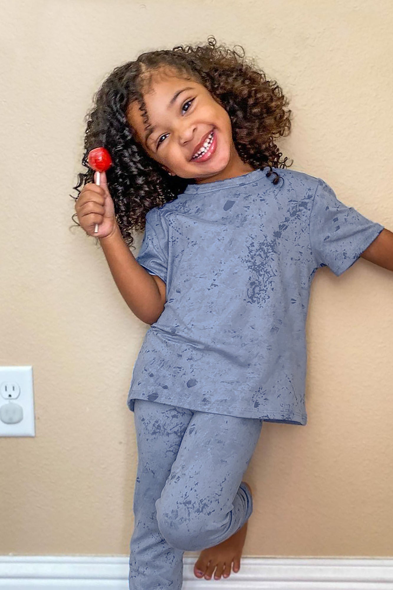 Mini Chelsea Legging Set - Blue