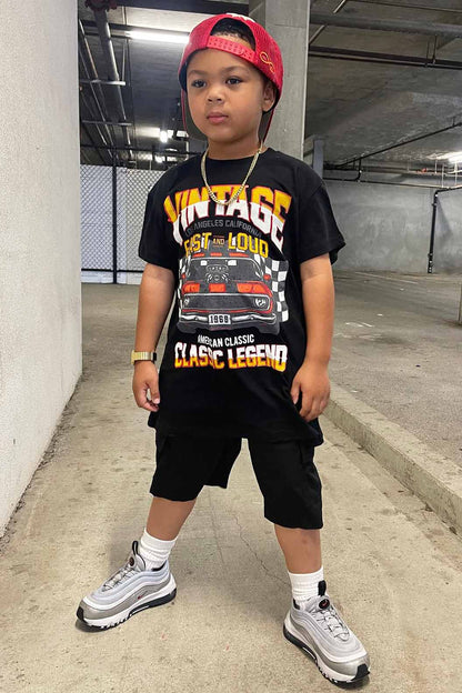 Mini Fast And Loud Short Sleeve Tee - Black