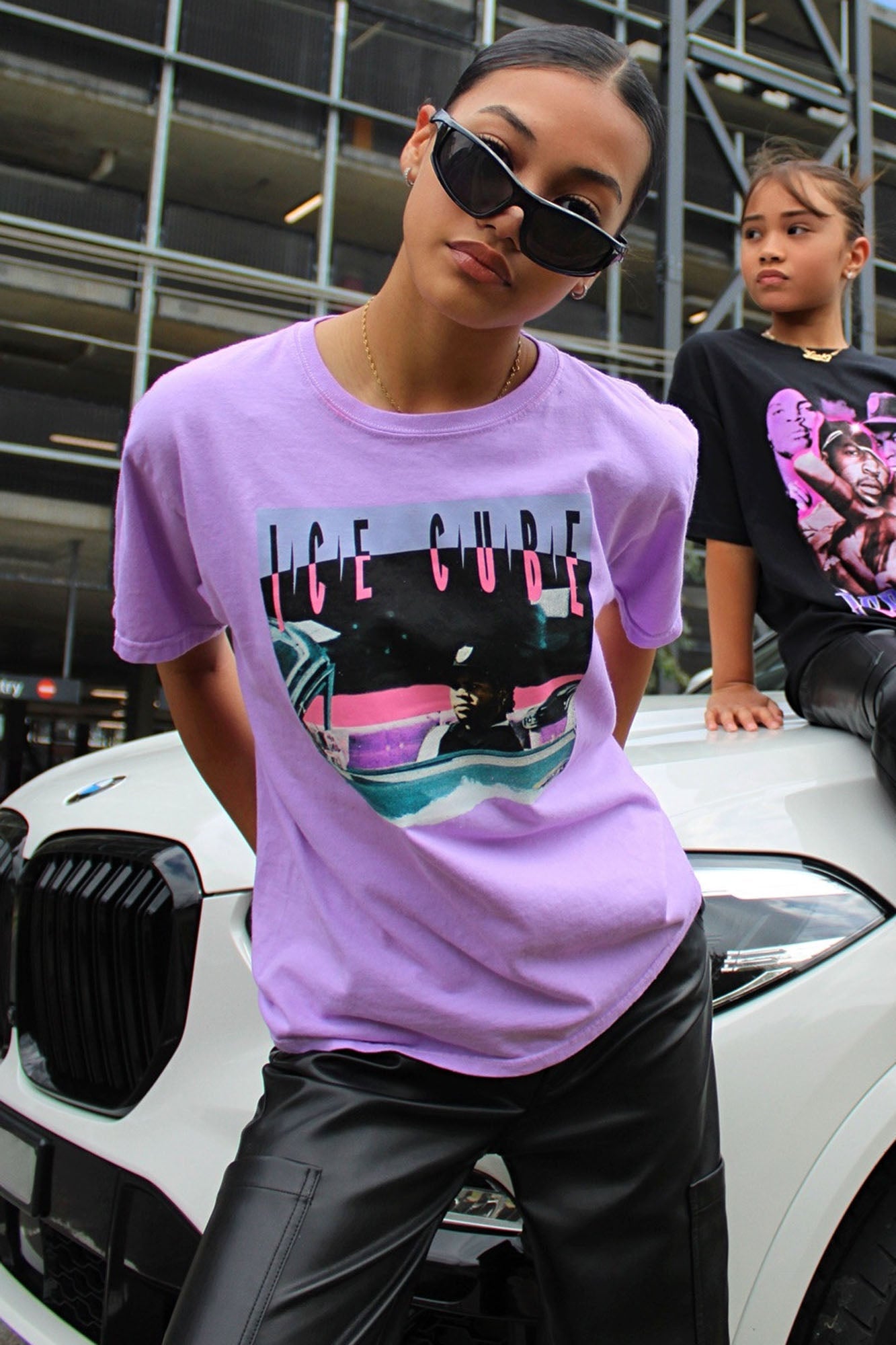 Mini Ice Cube In The Car Tee - Purple