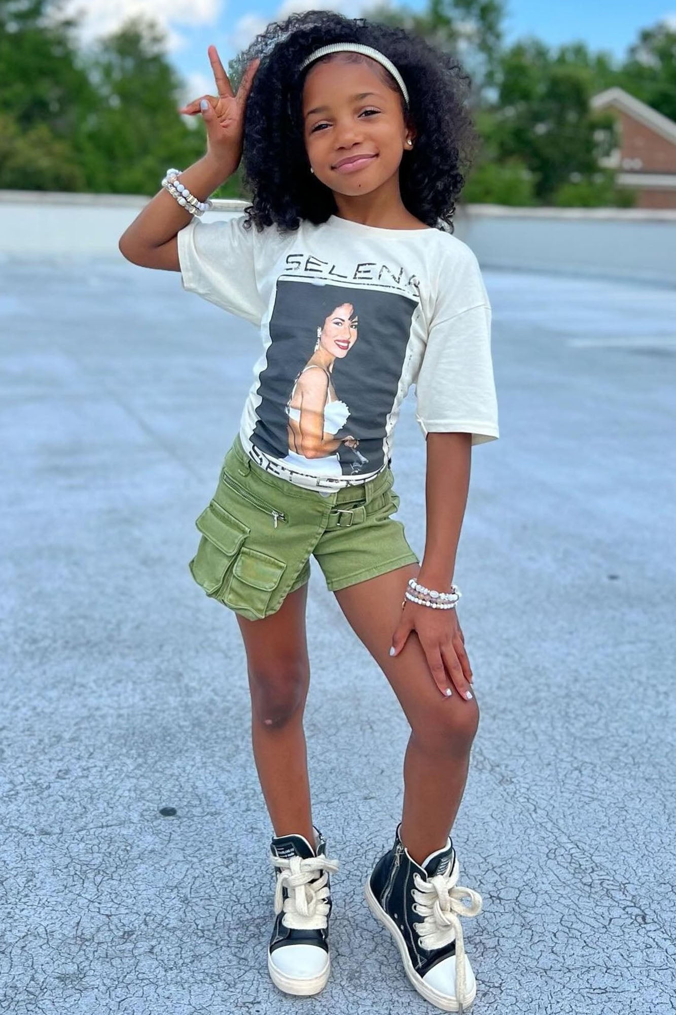 Mini Legendary Selena Tee - Cream