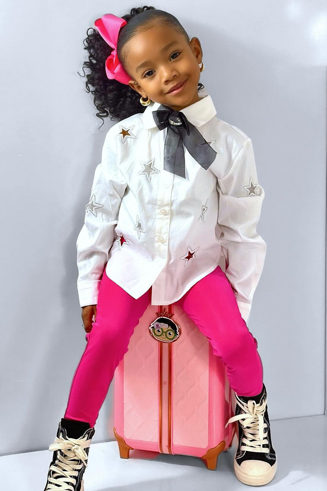 Mini Lookin Like A Star Shirt - White/Silver
