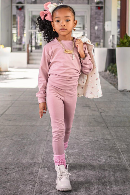 Mini Paparazzi II Legging Set - Mauve