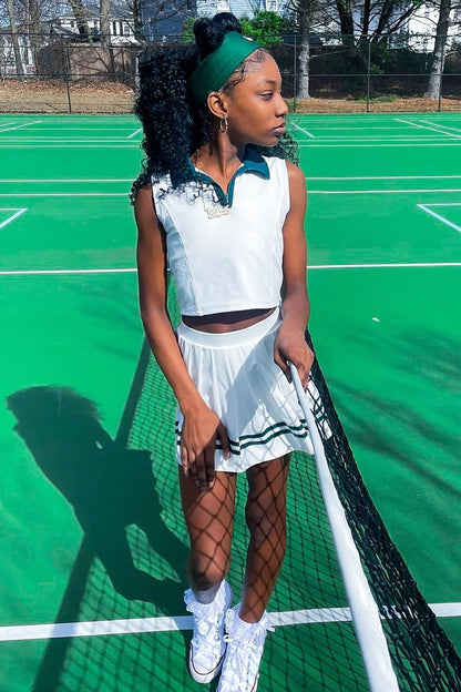 Mini Ready To Play Tennis Skort Set - White/combo