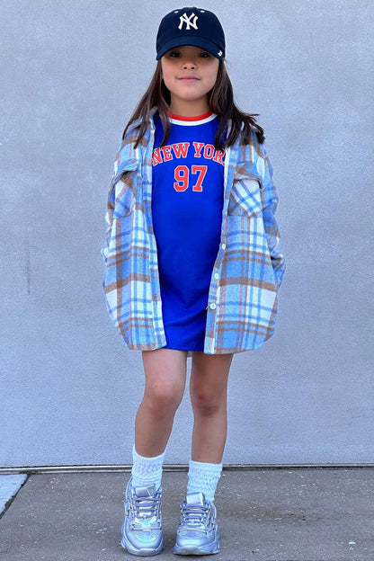 Mini Sitting Court Side Dress - Royal