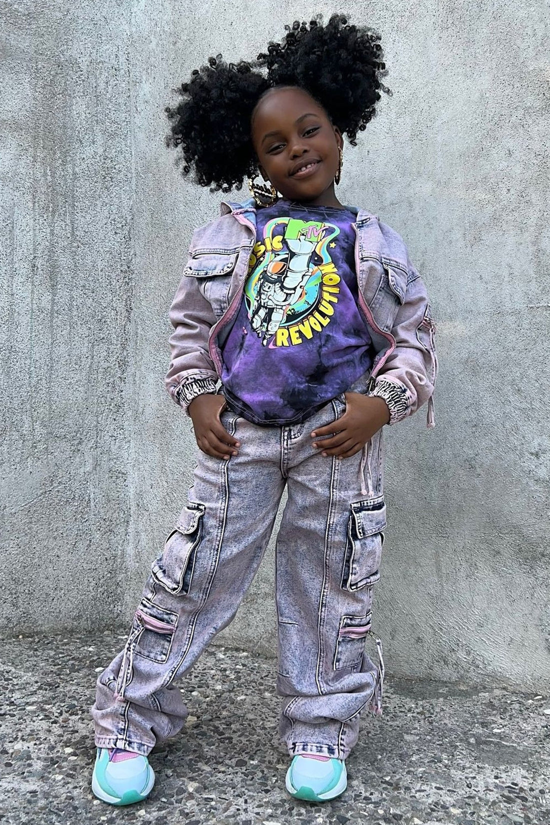 Mini So Different Denim Jacket - Pink