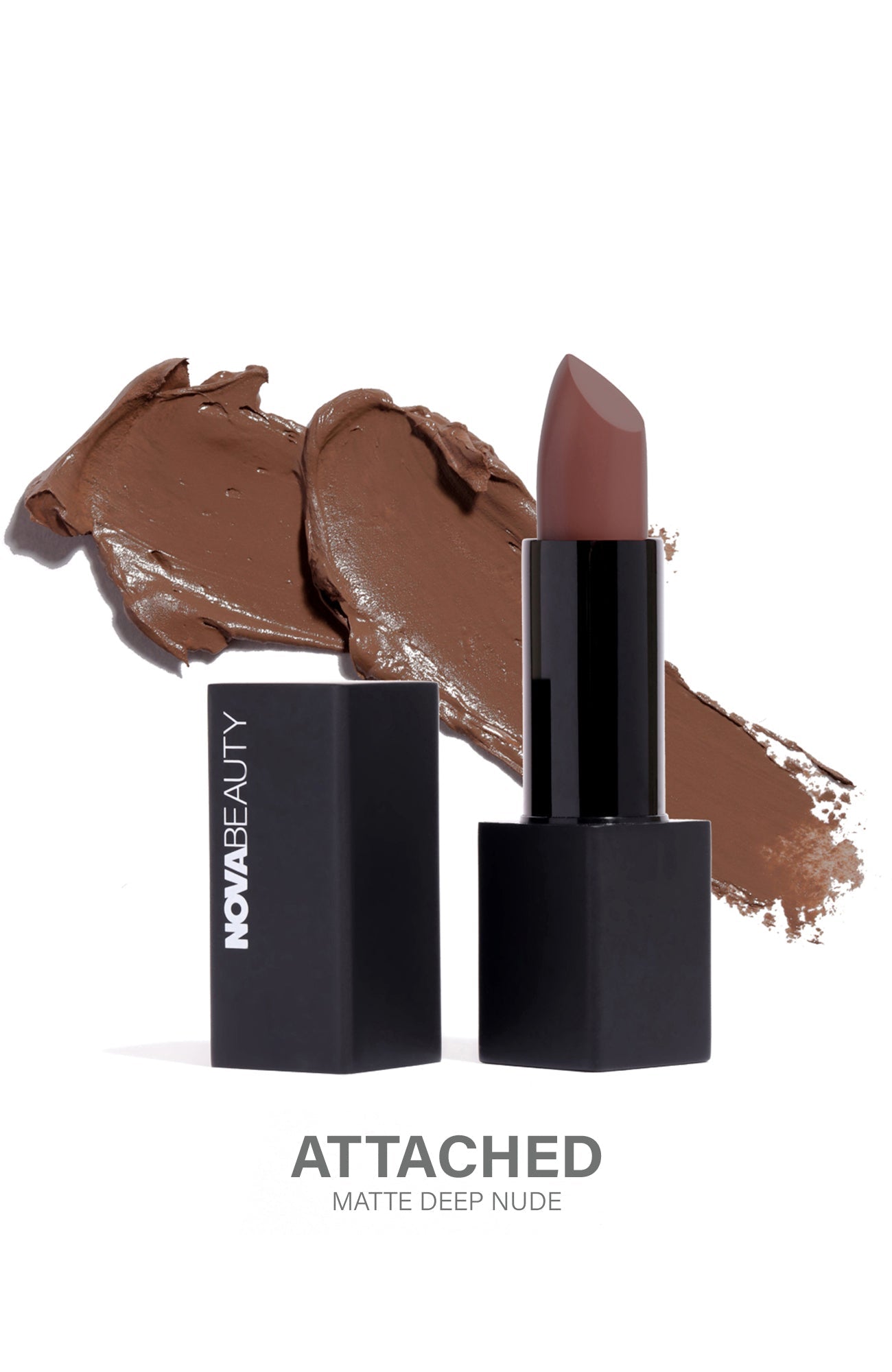 NOVABEAUTY Perfect Pout Moisturizing Matte Lipstick - Attached