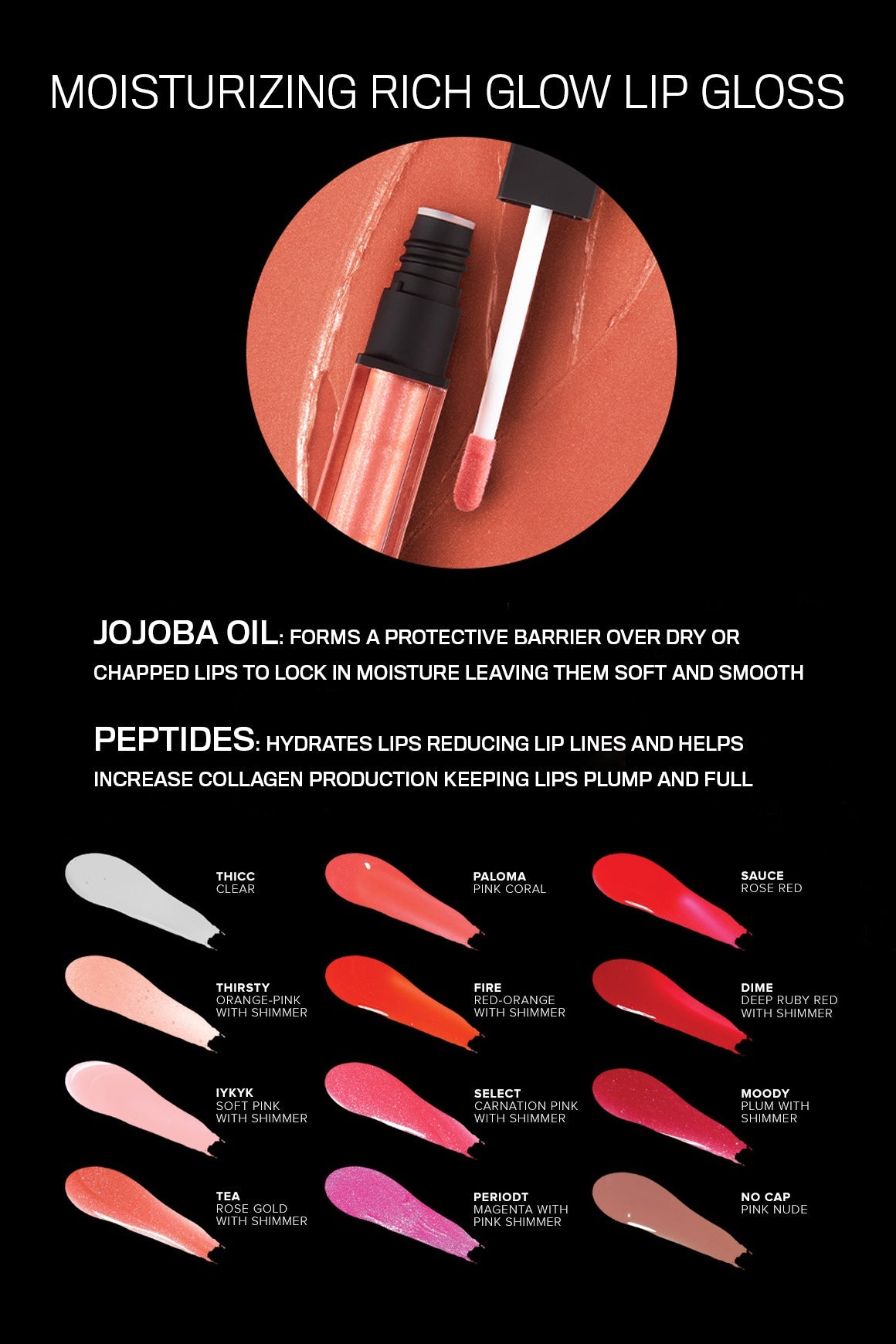 NOVABEAUTY Moisturizing Rich Glow Lip Gloss - Moody
