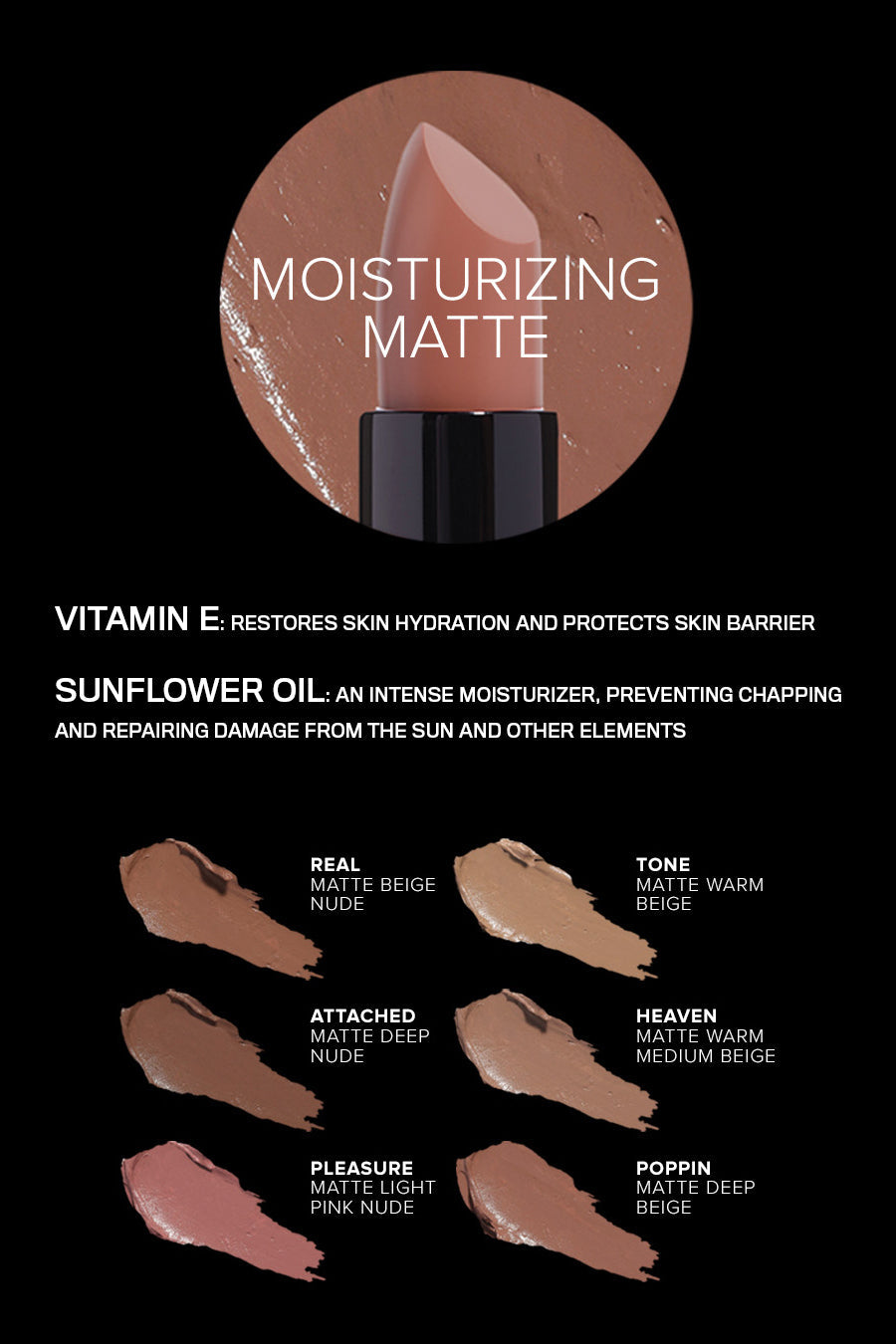 NOVABEAUTY Perfect Pout Moisturizing Matte Lipstick - Pleasure