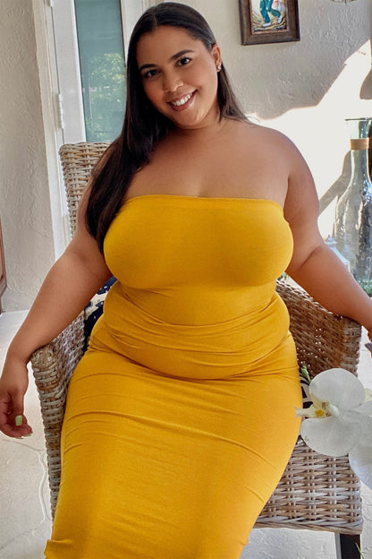 Rhianna Tube Dress - Mustard