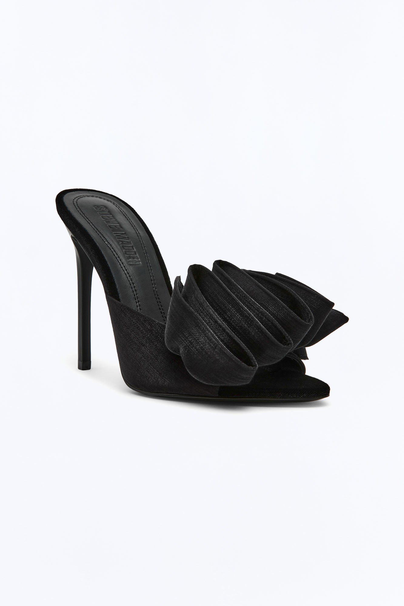 Steve Madden Affinity Satin Stiletto Heels - Black