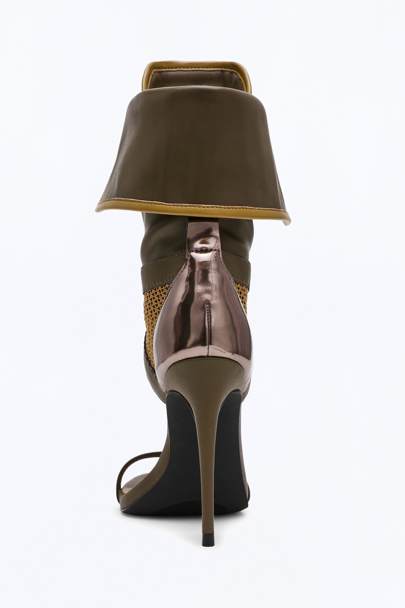 Steve Madden Casella Lace-Up Heels - Olive