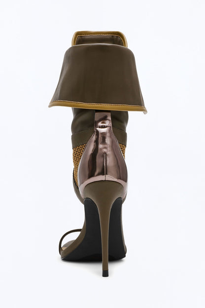 Steve Madden Casella Lace-Up Heels - Olive