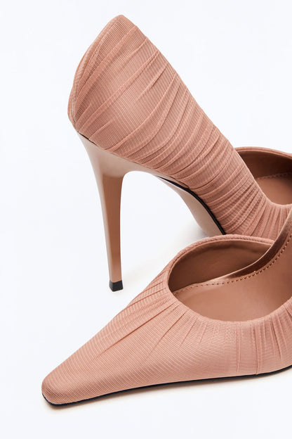 Steve Madden Elegant Mesh Stiletto Pumps - Mocha
