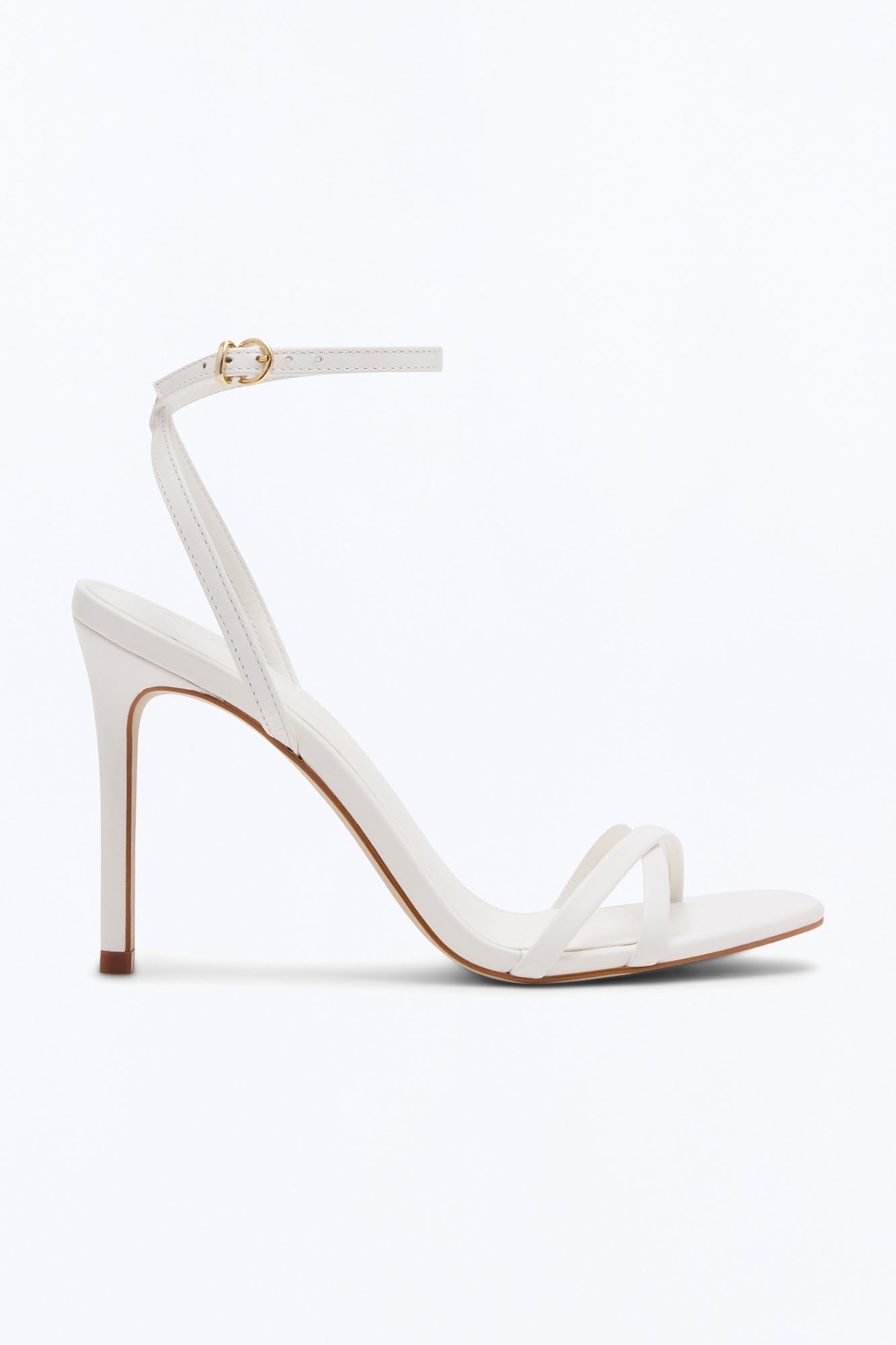 Steve Madden Jypsey Leather Stiletto Heels - White