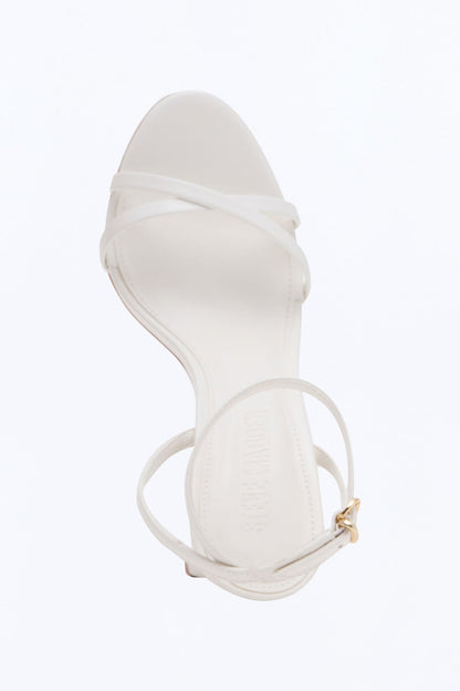 Steve Madden Jypsey Leather Stiletto Heels - White