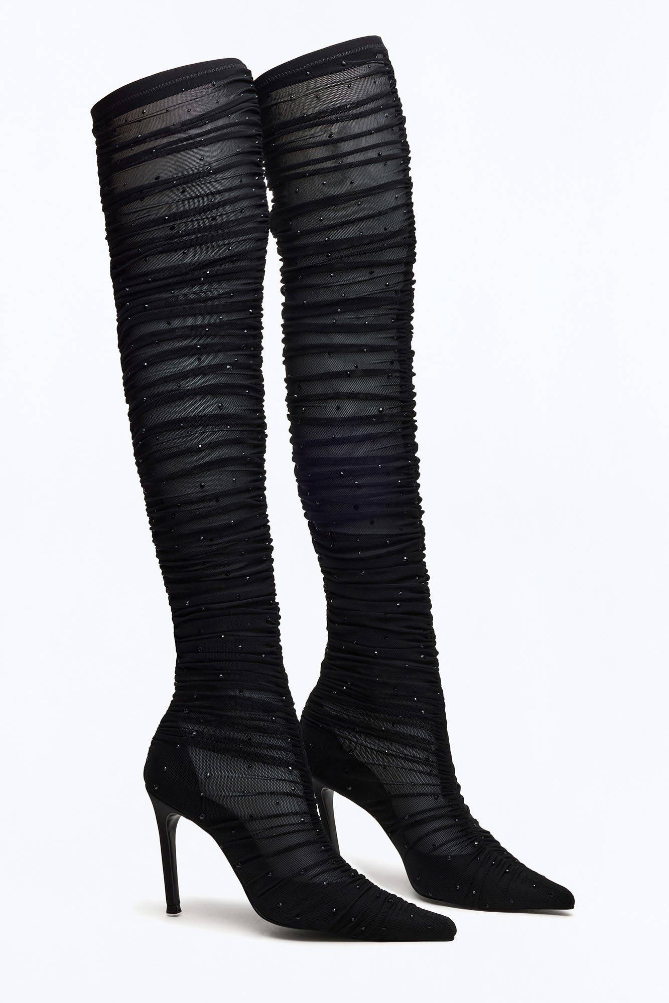 Steve Madden Rashida Mesh Boots - Black