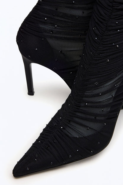 Steve Madden Rashida Mesh Boots - Black