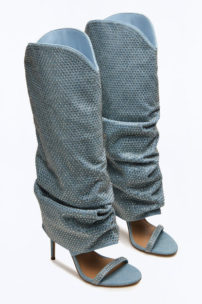Steve Madden Ravine Denim Boots - Denim