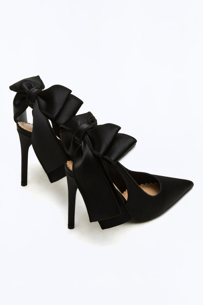 Steve Madden Teacup Satin Pumps - Black