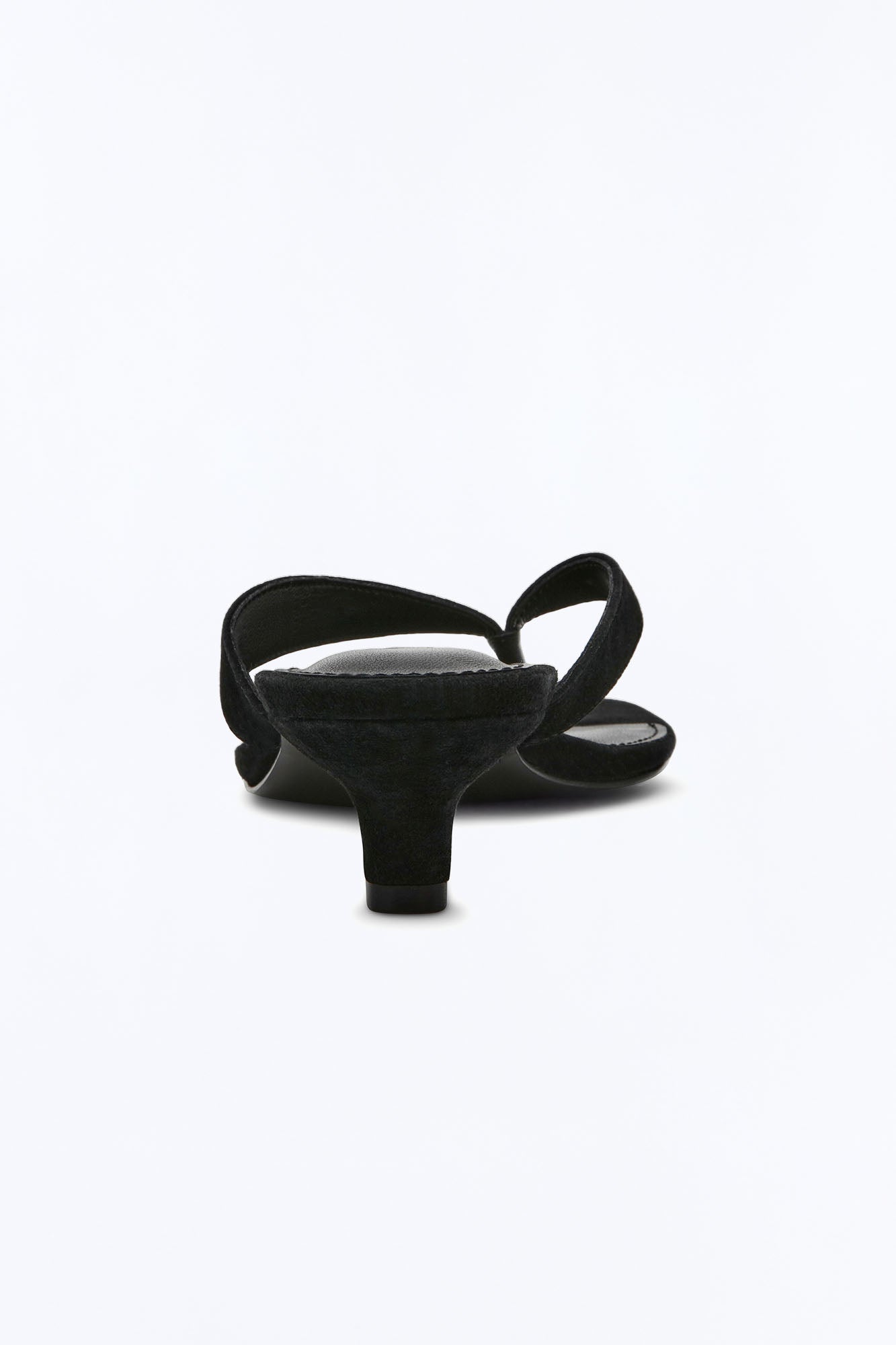 Steve Madden Tracie Suede Thong Kitten Heels - Black