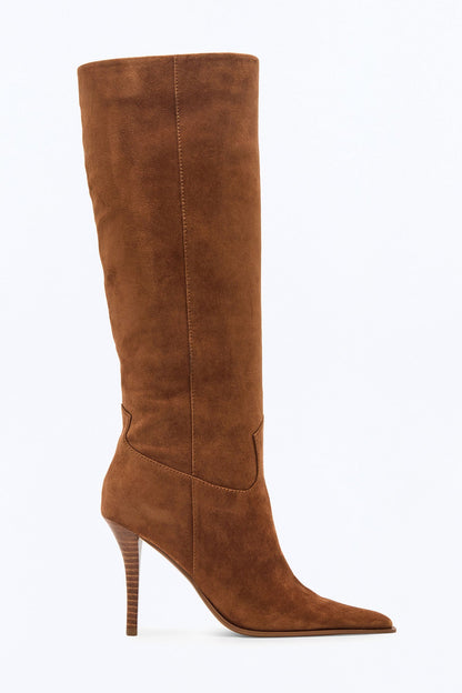 Steve Madden Wescot Suede Boots - Chestnut