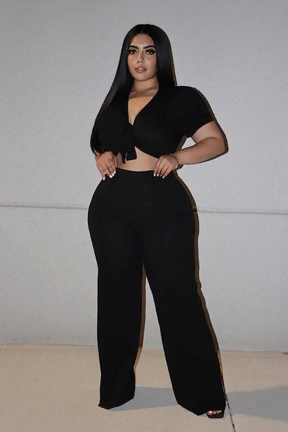 Victoria High Waisted Dress Pants - Black
