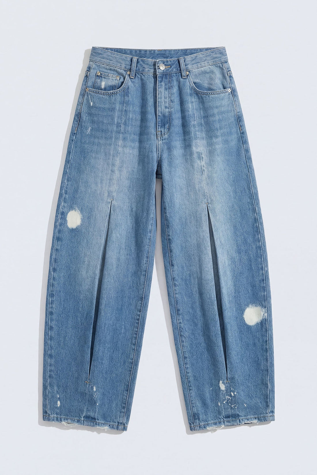 Barrel Pull On The Scene Pleated Jean - Medium Wash