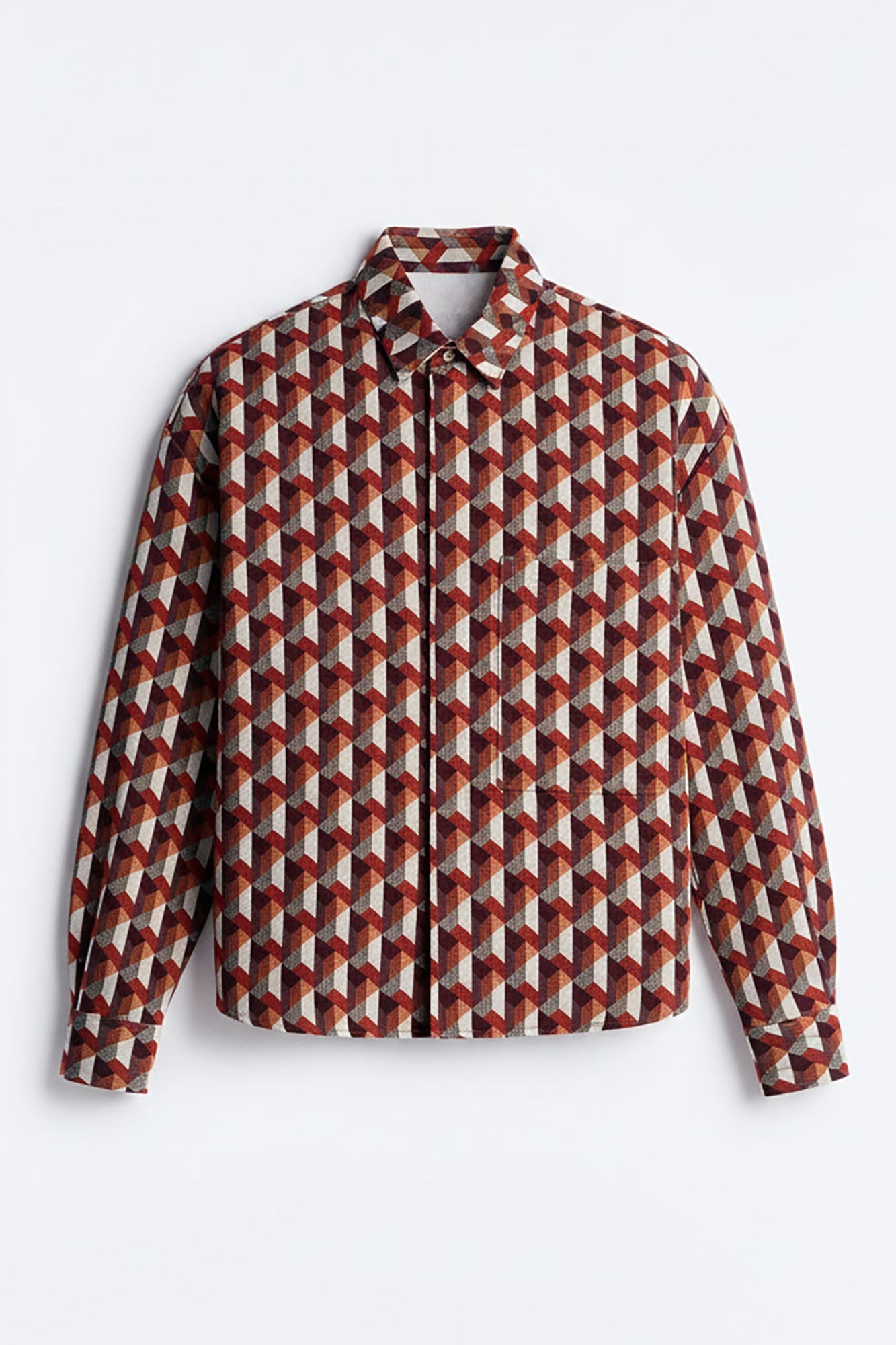 Relaxed Bellamy Geometric Tapestry Button Up Shirt - Multi Color