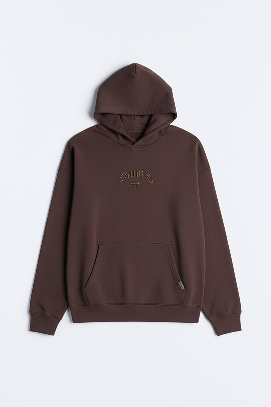 Saints Studio Embroidered Hoodie - Chocolate
